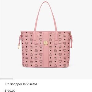 MCM Pink Liz Shopper Tote
